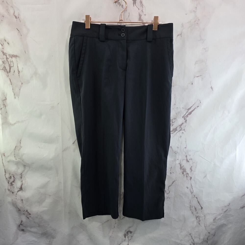 Nike Pants Womens 4 Black Golf Capri Crop Active Tour Performance Mid Rise